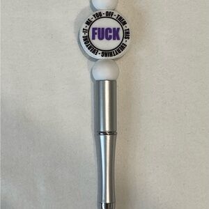 Hand Made Silicone Beaded F#*% Pen
